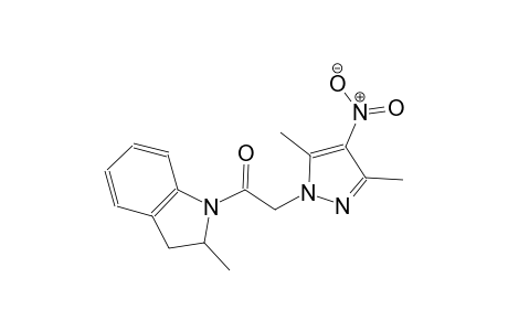 1-[(3,5-dimethyl-4-nitro-1H-pyrazol-1-yl)acetyl]-2-methylindoline