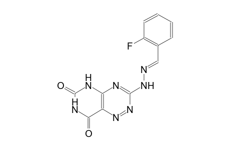 2-fluorobenzaldehyde (6,8-dioxo-5,6,7,8-tetrahydropyrimido[4,5-e][1,2,4]triazin-3-yl)hydrazone