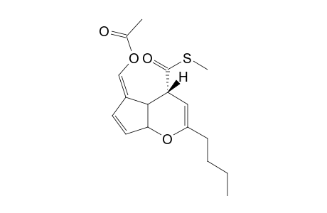 7-Acetoxymethyene-5-.alpha.(-methylthio)acetyl-3-butyl-2-oxacyclo[4.3.0]nona-3,8-diene