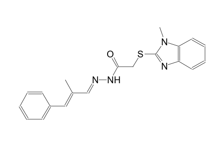 acetic acid, [(1-methyl-1H-benzimidazol-2-yl)thio]-, 2-[(E,2E)-2-methyl-3-phenyl-2-propenylidene]hydrazide