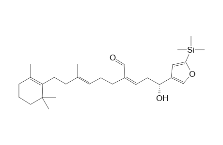 2-Trimethylsilyl-4-[(3E,7E)-10-(2,6,6-Trimethyl-1-cyclohexen-1-yl)-8-methyl-4-formyl-1-hydroxy-3,7-ndecadienyl]furan