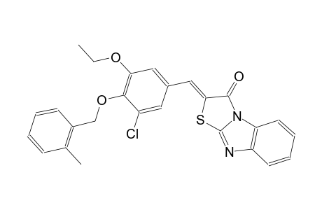 (2Z)-2-{3-chloro-5-ethoxy-4-[(2-methylbenzyl)oxy]benzylidene}[1,3]thiazolo[3,2-a]benzimidazol-3(2H)-one