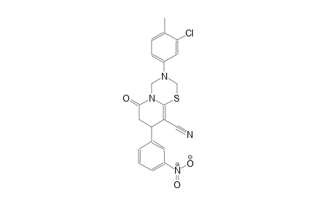 2H,6H-pyrido[2,1-b][1,3,5]thiadiazine-9-carbonitrile, 3-(3-chloro-4-methylphenyl)-3,4,7,8-tetrahydro-8-(3-nitrophenyl)-6-oxo-