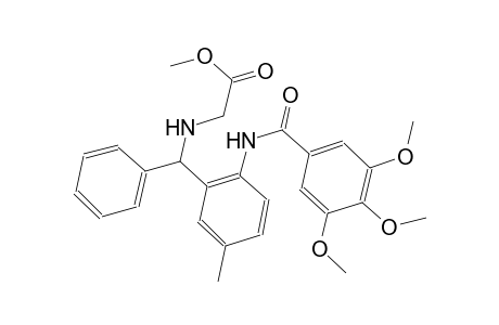 acetic acid, [[[5-methyl-2-[(3,4,5-trimethoxybenzoyl)amino]phenyl]phenylmethyl]amino]-, methyl ester