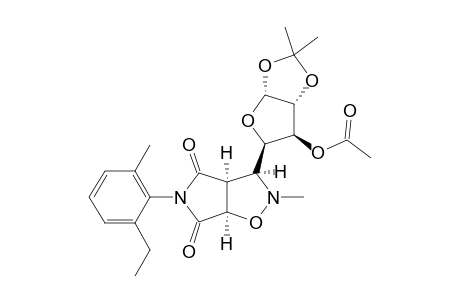 2-METHYL-3-(1,2-O-ISOPROPYLIDENE-3-ACETOXY-ALPHA-D-XYLO-TETRAFURANOS-4-YL)-5-(2-ETHYL-6-METHYLPHENYL)-4,6-DIOXO-2,3,3A,4,6,6A-HEXAHYDROPYRROLO-[3,4-D]-ISOXAZOL