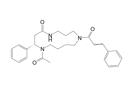 (+)-(2S)-1-Acetyl-9-(1-oxo-3-phenylprop-2-enyl)-2-phenyl-1,5,9-triazacyclotridecan-4-one