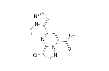 pyrazolo[1,5-a]pyrimidine-7-carboxylic acid, 3-chloro-5-(1-ethyl-1H-pyrazol-5-yl)-, methyl ester