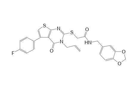 acetamide, N-(1,3-benzodioxol-5-ylmethyl)-2-[[5-(4-fluorophenyl)-3,4-dihydro-4-oxo-3-(2-propenyl)thieno[2,3-d]pyrimidin-2-yl]thio]-