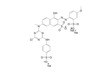 2-Naphthalenesulfonic acid, 7-[[4-chloro-6-(p-sulfoanilino)-s-triazin-2-yl]-4-hydroxy-3-[(4-methoxy-2-sulfophenyl)azo]-