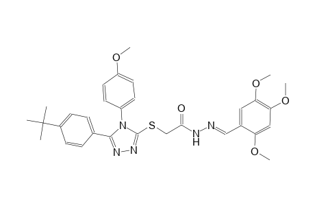 2-{[5-(4-tert-butylphenyl)-4-(4-methoxyphenyl)-4H-1,2,4-triazol-3-yl]sulfanyl}-N'-[(E)-(2,4,5-trimethoxyphenyl)methylidene]acetohydrazide