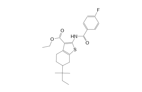 ethyl 2-[(4-fluorobenzoyl)amino]-6-tert-pentyl-4,5,6,7-tetrahydro-1-benzothiophene-3-carboxylate