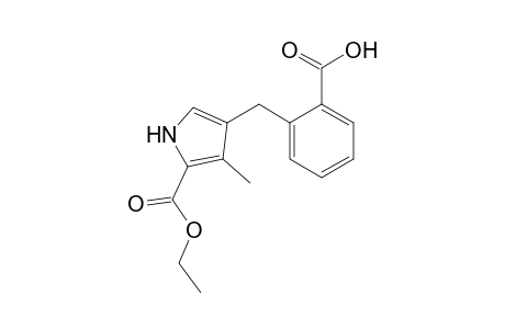 2-[(5-carbethoxy-4-methyl-1H-pyrrol-3-yl)methyl]benzoic acid