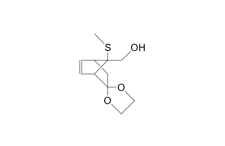 5,5-Ethylenedioxy-7-methylthio-7-hydroxymethyl-bicyclo(2.2.1)hept-2-ene