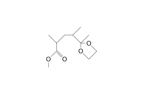 2(S)-Methyl-4(R)-(2-methyl-1,3-dioxolan-2-yl)-pentanoic acid, methyl ester
