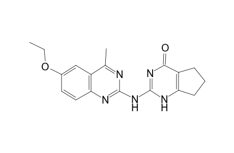 1,5,6,7-Tetrahydrocyclopentapyrimidin-4-one, 2-(6-ethoxy-4-methylquinazolin-2-ylamino)-