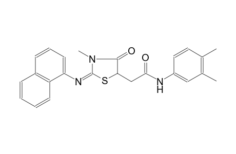 5-thiazolidineacetamide, N-(3,4-dimethylphenyl)-3-methyl-2-(1-naphthalenylimino)-4-oxo-, (2E)-