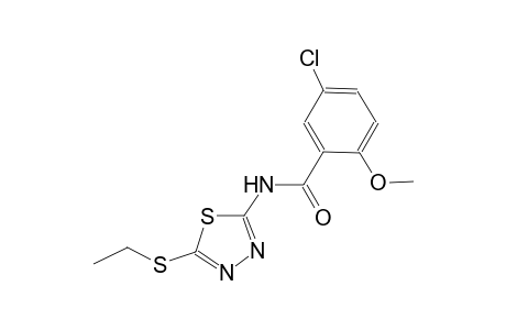 5-chloro-N-[5-(ethylsulfanyl)-1,3,4-thiadiazol-2-yl]-2-methoxybenzamide