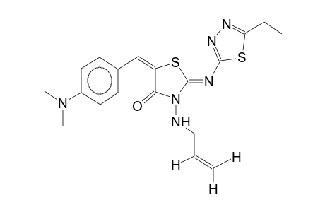 2-(5-ethyl-1,3,4-thiadiazol-2-yl)imino-3-allylamino-5-(4-dimethylaminobenzylidene)thiazolidin-4-one