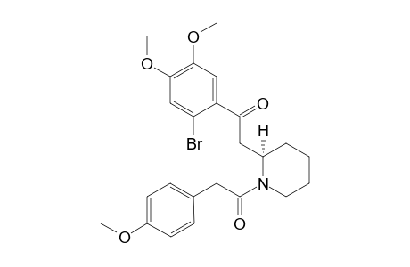 (2R)-2-[(2-Bromo-4,5-dimethoxyphenyl)methyl]-N-[(4-methoxyphenyl)acetyl]piperidine