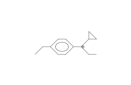 1-(4-Ethyl-phenyl)-1-cyclopropyl-propin-1-yl cation