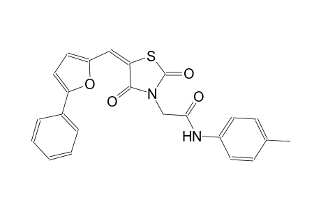 2-{(5E)-2,4-dioxo-5-[(5-phenyl-2-furyl)methylene]-1,3-thiazolidin-3-yl}-N-(4-methylphenyl)acetamide