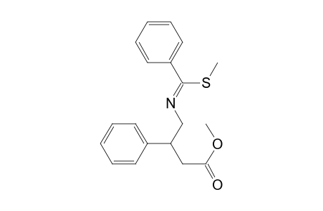 Benzenepropanoic acid, .beta.-[[[(methylthio)phenylmethylene]amino]m ethyl]-, methyl ester
