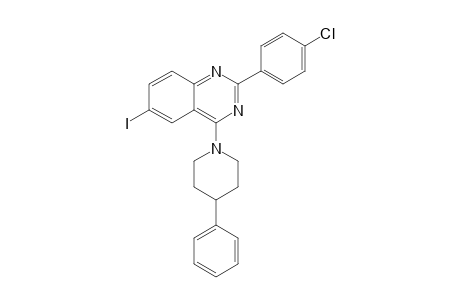 2-(4-chlorophenyl)-4-(4-phenylpiperidino)-6-iodoquinazoline