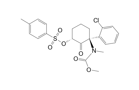 Methyl ester of trans-(.+-.)-[1-(2-chlorophenyl)-3-[[(4-methylphenyl)sulfonyl]oxy]-2-oxocyclohexyl]methylcarbamic acid