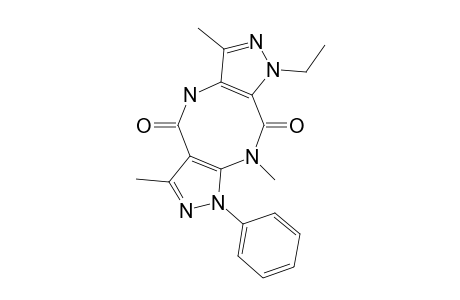 1-ETHYL-1,4,8,9-TETRAHYDRO-3,6,9-TRIMETHYL-8-PHENYL-DIPYRAZOLO-[3,4-B:4',3'-F]-[1,5]-DIAZOCIN-5,10-DIONE