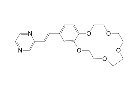 2-[(E)-2-(2,3,5,6,8,9,11,12-Octahydro-1,4,7,10,13-benzopentaoxacyclopentadecin-15-yl)-1-ethenyl]pyrazine