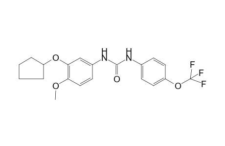1-(3-cyclopentyloxy-4-methoxy-phenyl)-3-[4-(trifluoromethyloxy)phenyl]urea