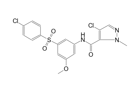 4-chloro-N-{3-[(4-chlorophenyl)sulfonyl]-5-methoxyphenyl}-1-methyl-1H-pyrazole-5-carboxamide