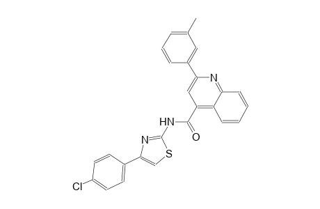 N-[4-(4-chlorophenyl)-1,3-thiazol-2-yl]-2-(3-methylphenyl)-4-quinolinecarboxamide
