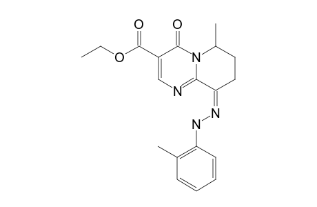 Z-ETHYL-9-(2-METHYLPHENYL)-HYDRAZONO-6-METHYL-4-OXO-6,7,8,9-TETRAHYDRO-4H-PYRIDO-[1,2-A]-PYRIMIDINE-3-CARBOXYLATE