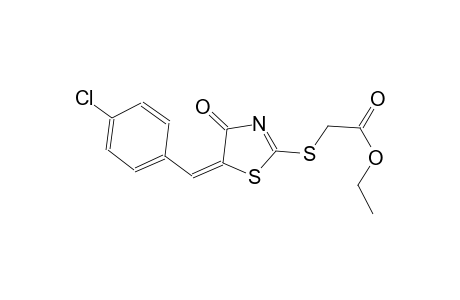 ethyl {[(5E)-5-(4-chlorobenzylidene)-4-oxo-4,5-dihydro-1,3-thiazol-2-yl]sulfanyl}acetate