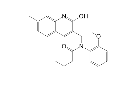 N-[(2-hydroxy-7-methyl-3-quinolinyl)methyl]-N-(2-methoxyphenyl)-3-methylbutanamide