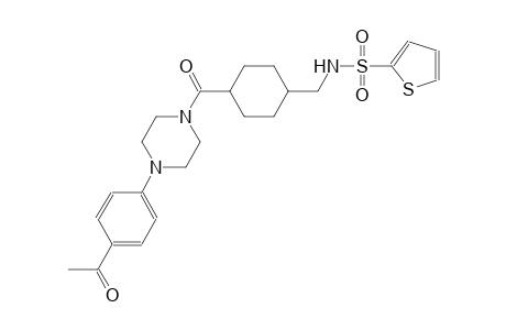 N-[(4-{[4-(4-acetylphenyl)-1-piperazinyl]carbonyl}cyclohexyl)methyl]-2-thiophenesulfonamide