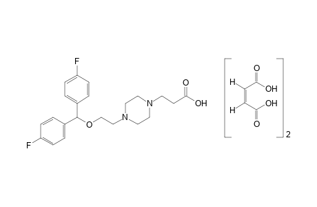 4-{2-[bis(p-fluorophenyl)methoxy]ethyl}-1-piperazinepropionic acid, maleate(1:2)