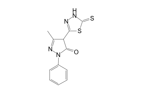 4-(4,5-Dihydro-5-thioxo-1,3,4-thiadiazol-2-yl)-3-methyl-1-phenyl-.delta.2-pyrazolin-5-one