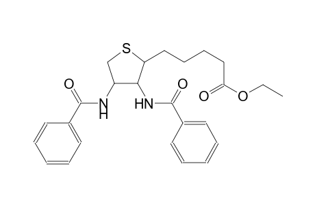 2-thiophenepentanoic acid, 3,4-bis(benzoylamino)tetrahydro-, ethyl ester