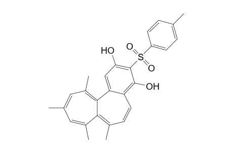 3-[(4'-Methylphenyl)sulfonyl]-7,8,10,12-tetramethylbenzo[a]heptalene-2,4-diol