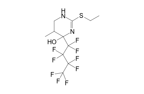 2-(Ethylthio)-4-(nonafluorobutyl)-4-hydroxy-5-methyl-1(3),4,5,6-tetrahydropyrimidine