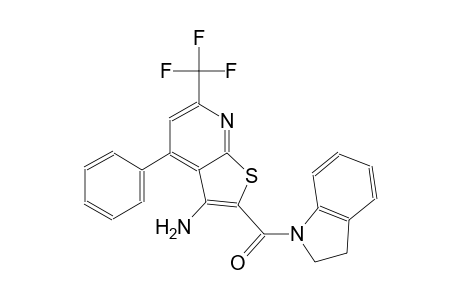 2-(2,3-dihydro-1H-indol-1-ylcarbonyl)-4-phenyl-6-(trifluoromethyl)thieno[2,3-b]pyridin-3-ylamine