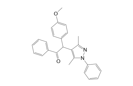 .alpha.-(p-Methoxyphenyl)-.alpha.-(3,5-dimethyl-1-phenylpyrazol-4-yl)acetophene