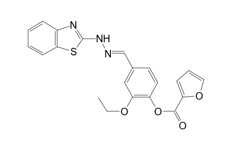 2-Furancarboxylic acid, 4-[[2-(1,3-benzothiazol-2-yl)hydrazono]methyl]-2-ethoxyphenyl ester