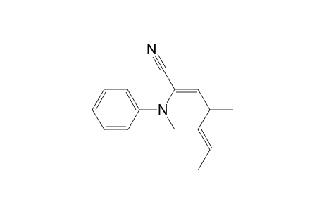 (2Z,5E)-4-methyl-2-(N-methylanilino)hepta-2,5-dienenitrile
