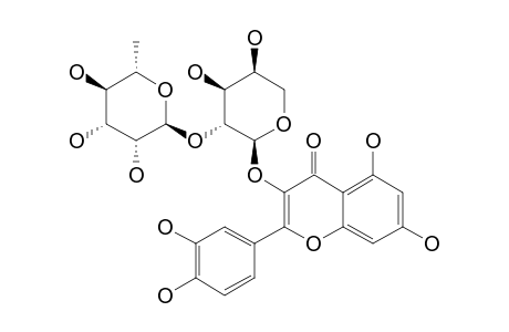 QUERCETIN_3-O-ALPHA-L-RHAMNOPYRANOSYL-(1->2)-ALPHA-L-ARABINOPYRANOSIDE
