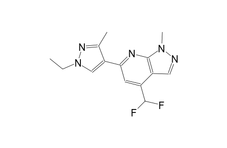 1H-pyrazolo[3,4-b]pyridine, 4-(difluoromethyl)-6-(1-ethyl-3-methyl-1H-pyrazol-4-yl)-1-methyl-