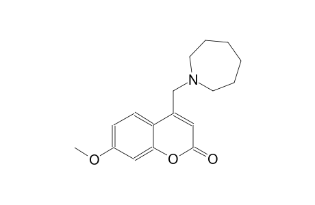 2H-1-benzopyran-2-one, 4-[(hexahydro-1H-azepin-1-yl)methyl]-7-methoxy-