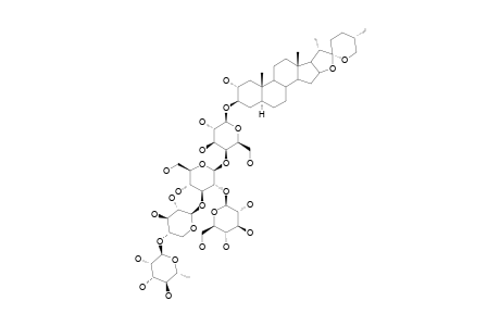 GITOGENIN-3-O-[O-BETA-D-GLUCOPYRANOSYL-(1->2)-O-[O-ALPHA-L-RHAMNOPYRANOSYL-(1->4)-BETA-D-XYLOPYRANOSYL-(1->3)]-O-BETA-D-GLUCOPYRANOSYL-(1->4)-BETA-